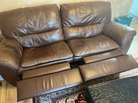 Photo of free 2 x Leather Sofas (Sidcup DA14) #1