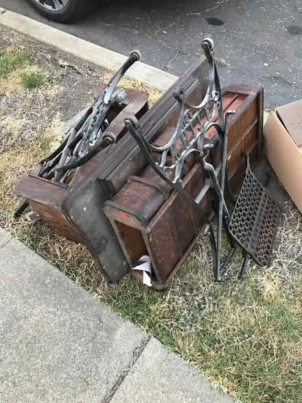 Photo of free Antique sewing table (114 Carmel) #1