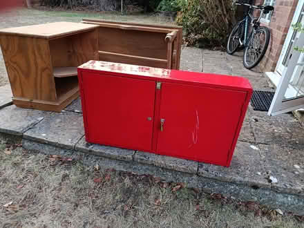 Photo of free Red metal tool cabinet (Burnham) #1