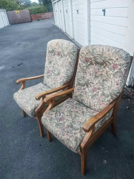 Photo of free Two good chairs with arms rest (Hucclecote Road Gloucester) #1