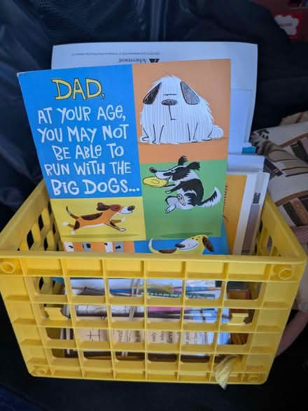Photo of free Greeting cards, misc stack (NRG stadium) #2