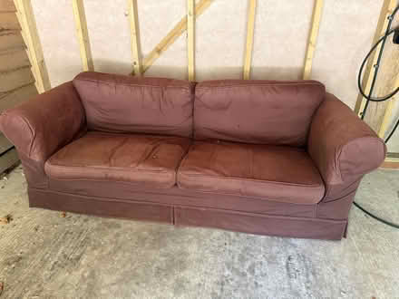Photo of free two person brown sofa (Godalming GU7) #1