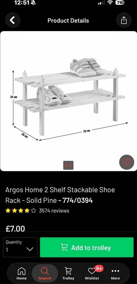 Photo of free Wooden shoe rack (Penrith CA11) #4