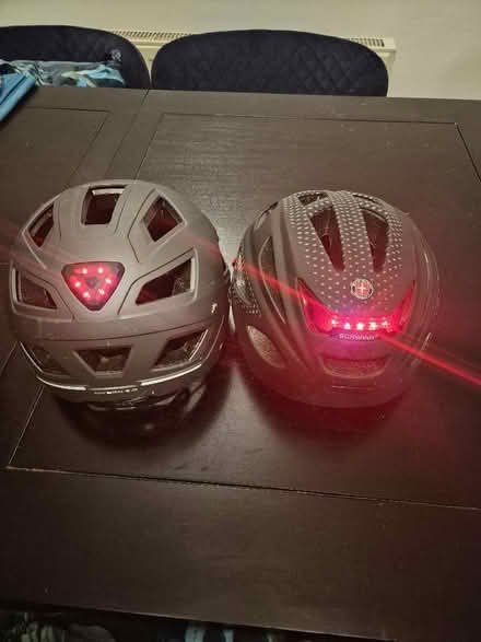 Photo of free 2 x bike helmets with rear lights (Withington M14) #2