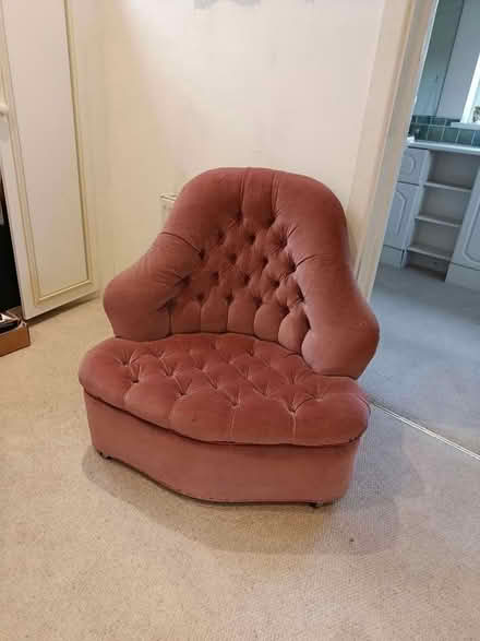 Photo of free Pink dressing room chair (Burnham) #1