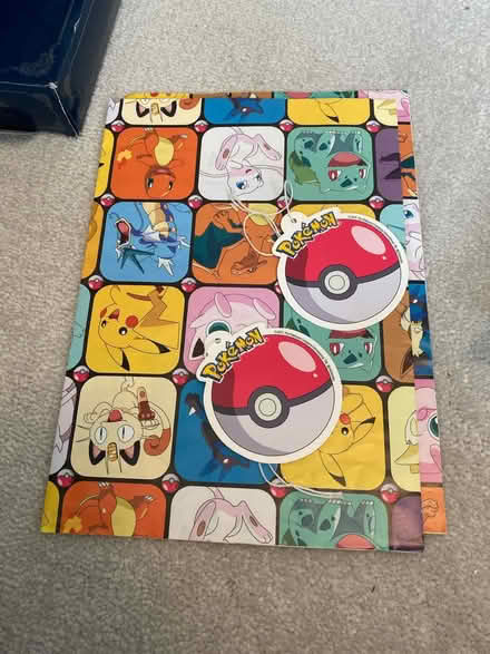 Photo of free Pokémon wrapping paper and tags (Macclesfield SK10) #1