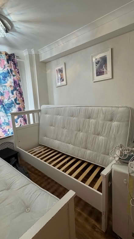 Photo of free 2 single ikea bed + 2 mattresses (Park West W2) #4