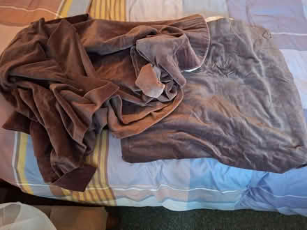 Photo of free 2 high quality velvet door curtain for upcycling (Ulverley Green B92) #1