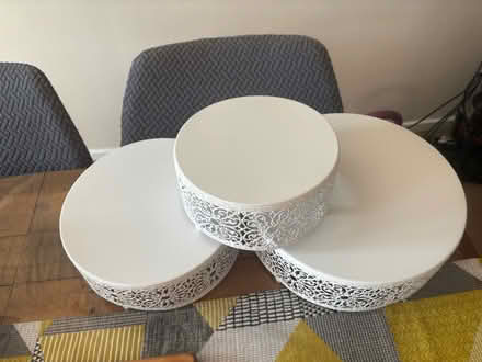 Photo of free 3 white cake stands (Uxbridge UB10) #2