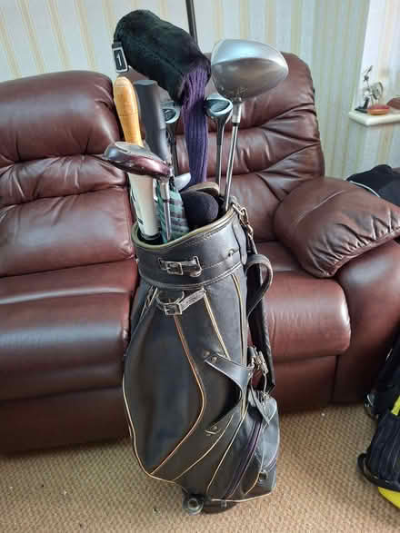 Photo of free Old Golf Bag with good selection of clubs (Ulverley Green B92) #1
