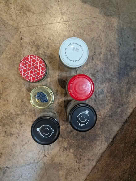 Photo of free 6 jam jars with lids (Wing LU7) #2