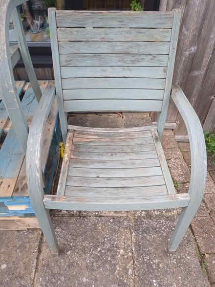 Photo of free Wooden outdoor chairs (Chalton LU4) #2