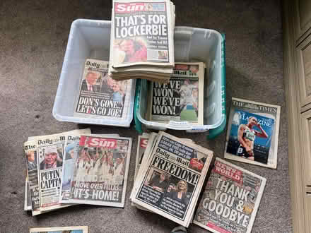 Photo of free Two Large Tubs Of Major Headline Newspapers Since ‘97 (Walsgrave CV2) #1