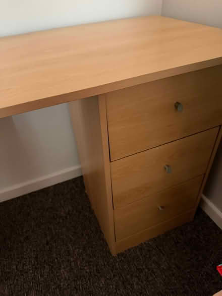 Photo of free Computer PC Desk Light Wood with Drawers and Shelves (Nuneaton CV11) #2