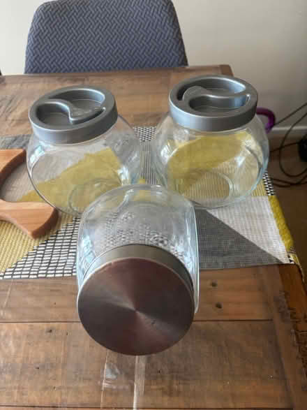 Photo of free 3 glass storage jars (Uxbridge UB10) #2