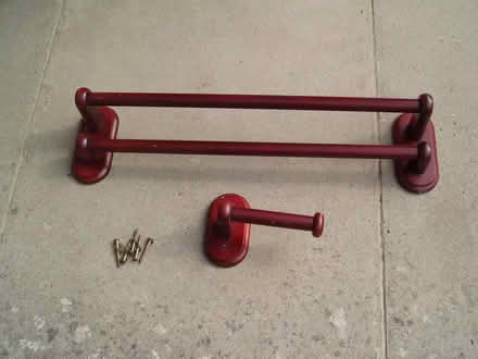 Photo of free Mirrored Bathroom Cabinet, Towel Holder & Loo Roll Holder (Yateley GU46) #1