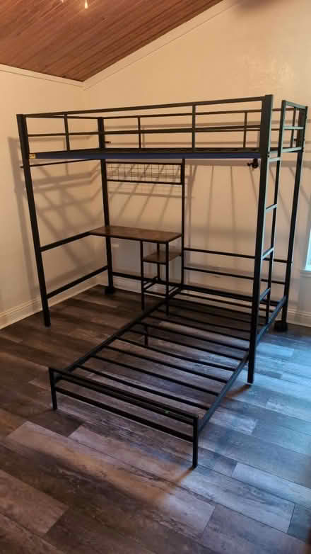 Photo of free Twin Bunk Bed w/ Desk (Caddo mills) #1