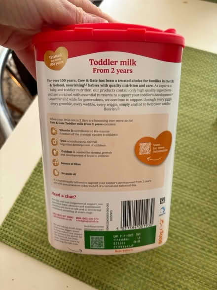 Photo of free Cow and gate toddler milk (Warrington WA4) #3