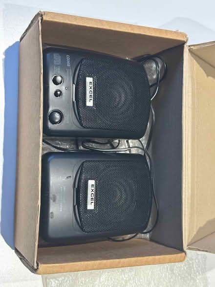 Photo of free Pair of stereo speakers (Swavesey CB24) #2