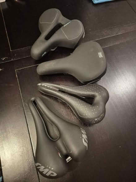 Photo of free 4 x bike saddles (Withington M14) #1