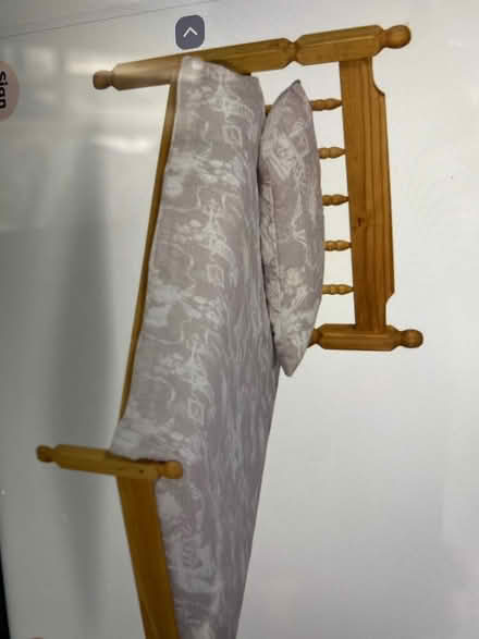 Photo of free Wooden single bed frame and mattress (Wellswood TQ1) #3