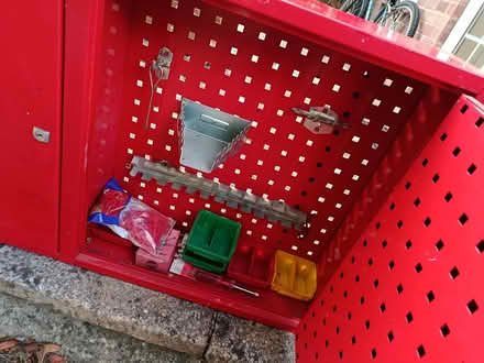 Photo of free Red metal tool cabinet (Burnham) #2