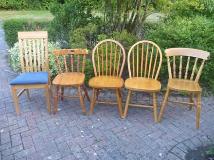 Photo of free 5 Assorted Wooden Chairs (Bracknell RG12) #1