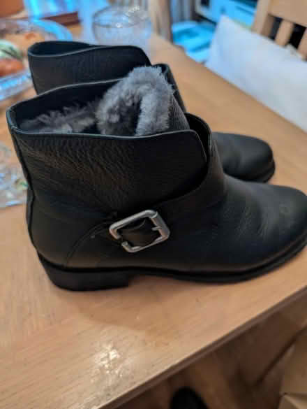 Photo of free Ladies black leather boots size 8 (Wigton CA7) #1