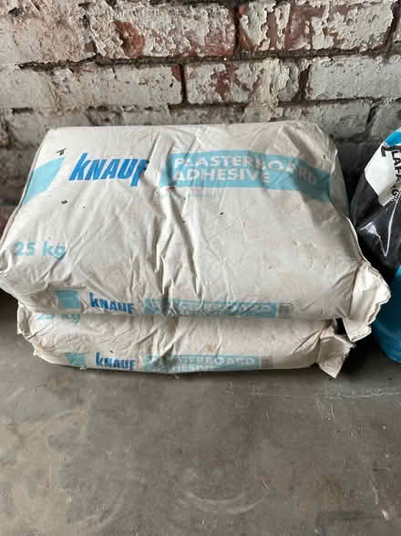 Photo of free 2 bags of plasterboard adhesive (Mill Brow SK6) #1
