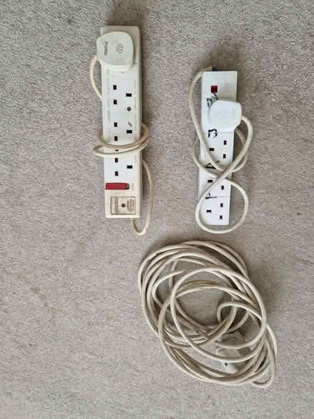 Photo of free Three old extension leads (Eastbourne BN21) #1