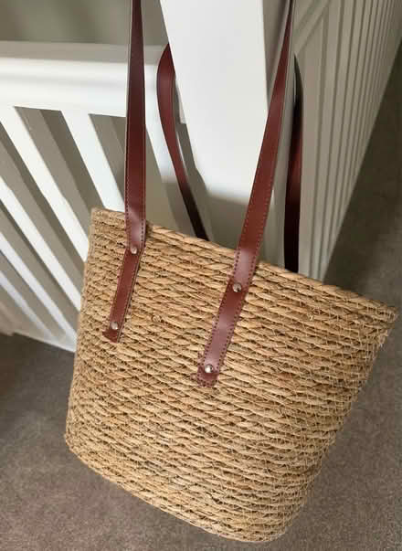 Photo of free New unused lined straw shoulder bag (Upton CH2) #4