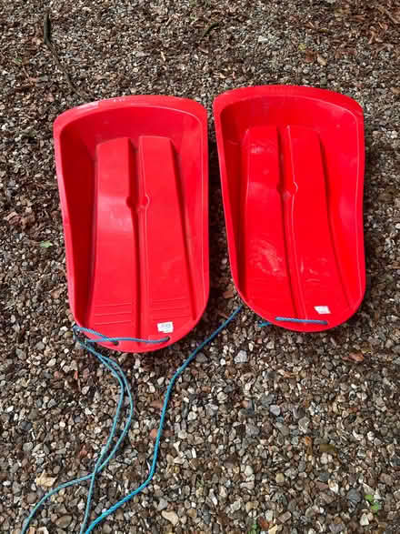 Photo of free 2x plastic sledge (Milton Malsor NN7) #1
