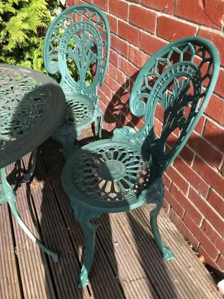 Photo of free Garden furniture set of 2 chairs and a table (Hebburn NE31) #2