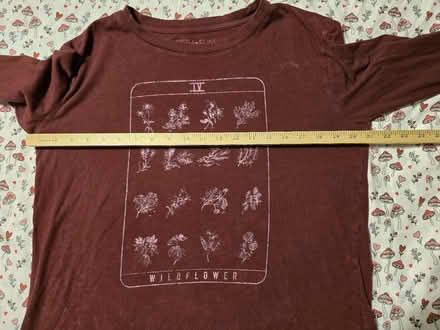 Photo of free Maroon Wildflowers LS Tee - Medium (West 7th) #3