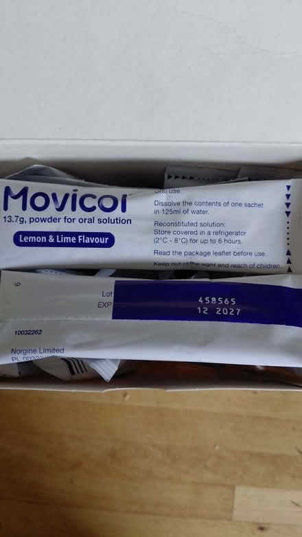 Photo of free 75 sachets Movicol lemon & lime in date (Wallands Park BN7) #2
