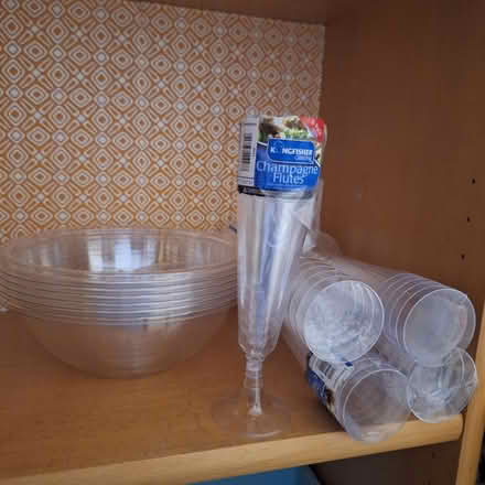 Photo of free Plastic bowls and flutes (Bassingbourn SG8) #1