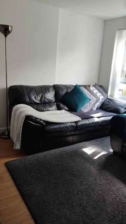Photo of free 2x 3 seater full leather sofas (Walkley S6) #2