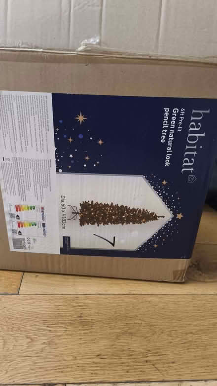 Photo of free 6 ft pre lit Habitat artificial Xmas tree, in box SE25 (South Norwood SE25) #1