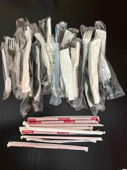 Photo of free Wrapped disposable straws,utensils (Owings Mills,MD) #1