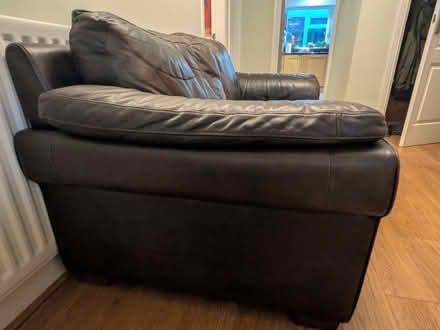 Photo of free Dark Brown 2 seater leather sofa (Sharmans Cross B91) #3