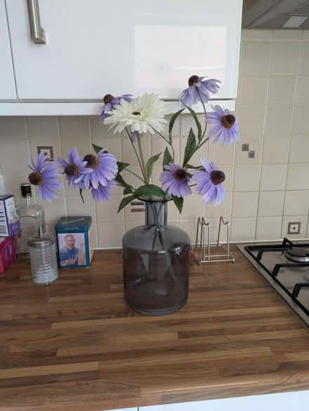 Photo of free Artificial flowers + vase (Castle road area MK40) #1