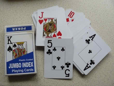 Photo of free 1 x pack of large text playing cards (Kempsey WR5) #1