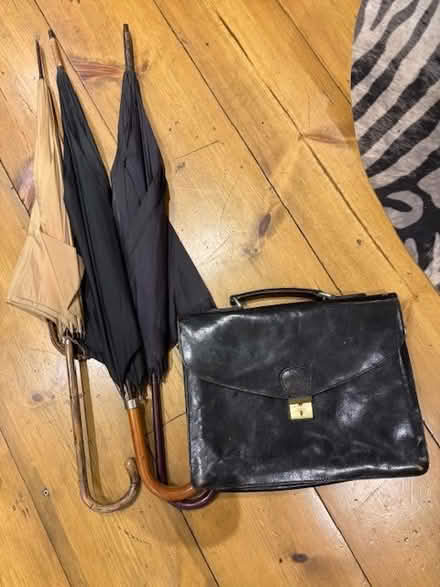 Photo of free 3 vintage umbrellas and a briefcase (St Albans AL3) #1