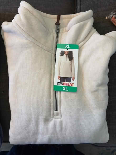 Photo of free New cream 1/4 zip pull over (Bascom/Union Campbell) #1