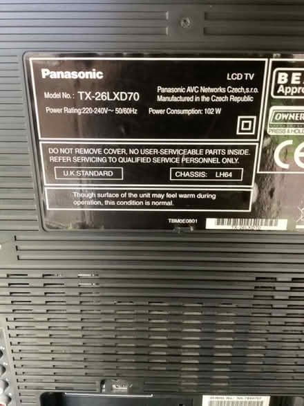 Photo of free Panasonic Viera TX-26LXD70 lcd television (Brooke NR15) #2