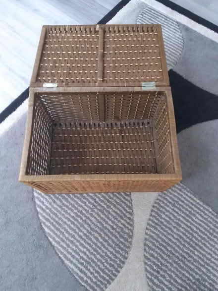 Photo of free Sturdy wicker storage box (Yaxley PE7) #2