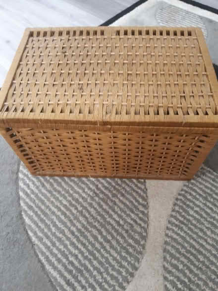 Photo of free Sturdy wicker storage box (Yaxley PE7) #1