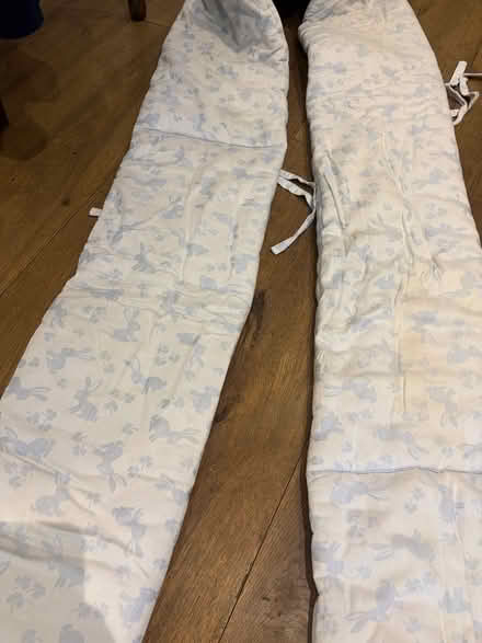 Photo of free Cot bumper matching valance sheet (Sussex gardens W2) #1