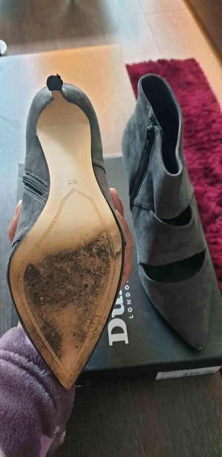 Photo of free Grey ankle cut out boots (Millwall E14) #2