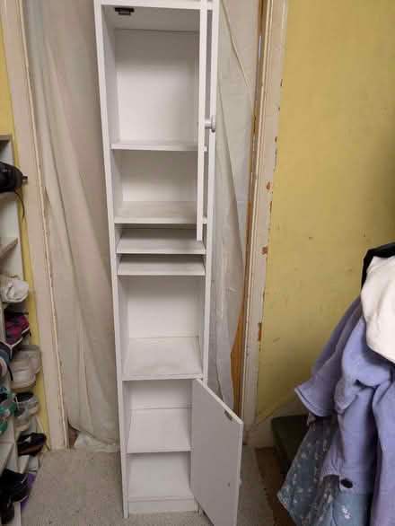 Photo of free Tall white bathroom cupboard (Ash Wharf GU12) #1